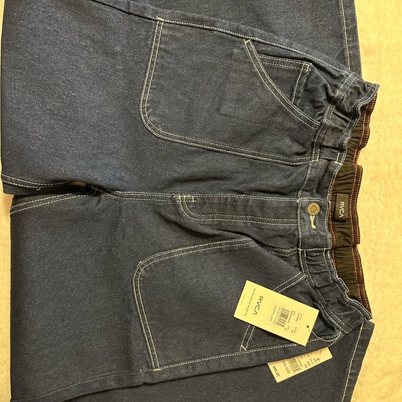 NWT RVCA Scrunchy Dark Indigo jeans - Picture 3 of 8